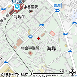 大阪府貝塚市海塚220周辺の地図