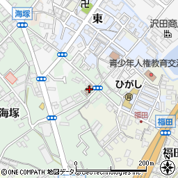 大阪府貝塚市海塚22周辺の地図