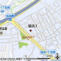 大阪府貝塚市脇浜3丁目20周辺の地図
