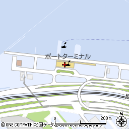 関西国際空港ポートターミナル（神戸－関空ベイ・シャトル）周辺の地図