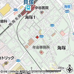 大阪府貝塚市海塚1丁目11周辺の地図
