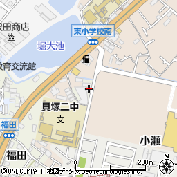 大阪府貝塚市福田93-1周辺の地図