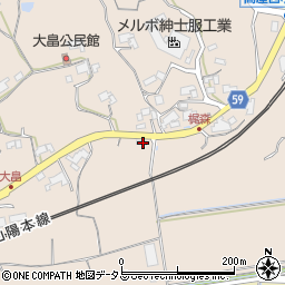 広島県東広島市高屋町大畠79周辺の地図