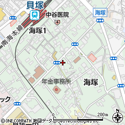 大阪府貝塚市海塚224周辺の地図