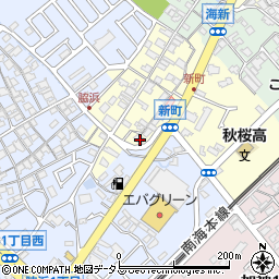 大阪府貝塚市新町11-16周辺の地図