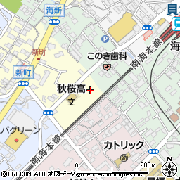 大阪府貝塚市新町1周辺の地図