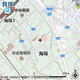 大阪府貝塚市海塚169周辺の地図