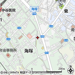 大阪府貝塚市海塚80周辺の地図