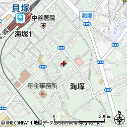 大阪府貝塚市海塚167周辺の地図