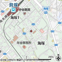 大阪府貝塚市海塚223周辺の地図