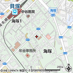 大阪府貝塚市海塚223-2周辺の地図