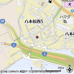 広島県東広島市八本松西5丁目16周辺の地図