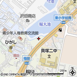 大阪府貝塚市福田93周辺の地図