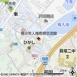 大阪府貝塚市福田90周辺の地図