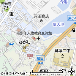 大阪府貝塚市福田88周辺の地図