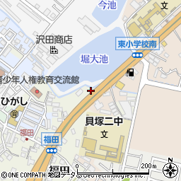 大阪府貝塚市福田95周辺の地図