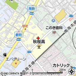 大阪府貝塚市新町7周辺の地図