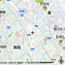 大阪府貝塚市堀周辺の地図