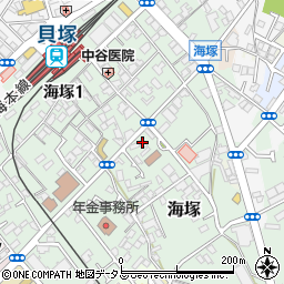大阪府貝塚市海塚165周辺の地図