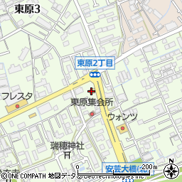 ローソン広島東原二丁目店周辺の地図