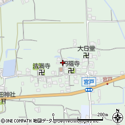 奈良県御所市宮戸周辺の地図