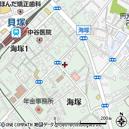 ファミリーマート貝塚警察署前店周辺の地図