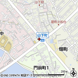 大阪府岸和田市別所町周辺の地図