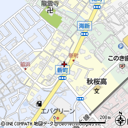 大阪府貝塚市新町11周辺の地図