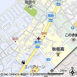 大阪府貝塚市新町11周辺の地図