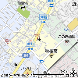 大阪府貝塚市新町9-25周辺の地図