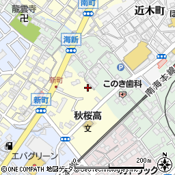 〒597-0002 大阪府貝塚市新町の地図
