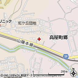 広島県東広島市高屋町中島2周辺の地図
