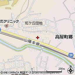 広島県東広島市高屋町中島6周辺の地図