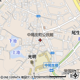 中尾生町公民館周辺の地図