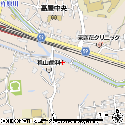 広島県東広島市高屋町中島817周辺の地図