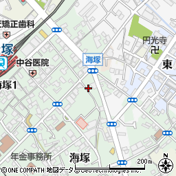 大阪府貝塚市海塚84-1周辺の地図