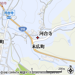 大阪府河内長野市河合寺592周辺の地図