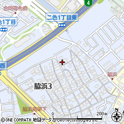 大阪府貝塚市脇浜3丁目14-5周辺の地図