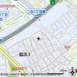 大阪府貝塚市脇浜3丁目14-3周辺の地図