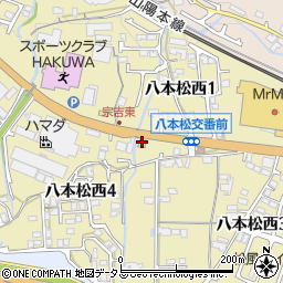 ファミリーマート東広島八本松店周辺の地図