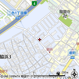 大阪府貝塚市脇浜3丁目2-21周辺の地図