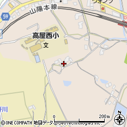 広島県東広島市高屋町中島581周辺の地図