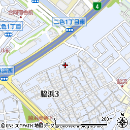 大阪府貝塚市脇浜3丁目14-9周辺の地図