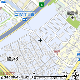 大阪府貝塚市脇浜3丁目11-34周辺の地図