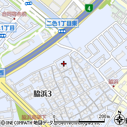 大阪府貝塚市脇浜3丁目14周辺の地図