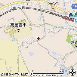 広島県東広島市高屋町中島598周辺の地図
