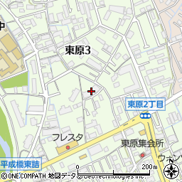 クレイドル西原駅東周辺の地図