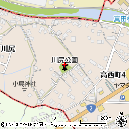 川尻公園周辺の地図