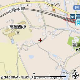 広島県東広島市高屋町中島598-3周辺の地図