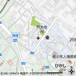 大阪府貝塚市東117周辺の地図